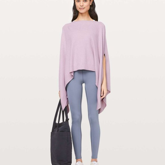Lululemon Lilac Pink Forward Flow Sweater Poncho One Size - Picture 15 of 16
